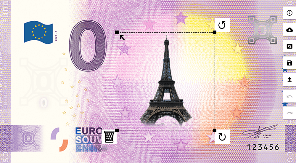 Euro Souvenir banknote design in progress